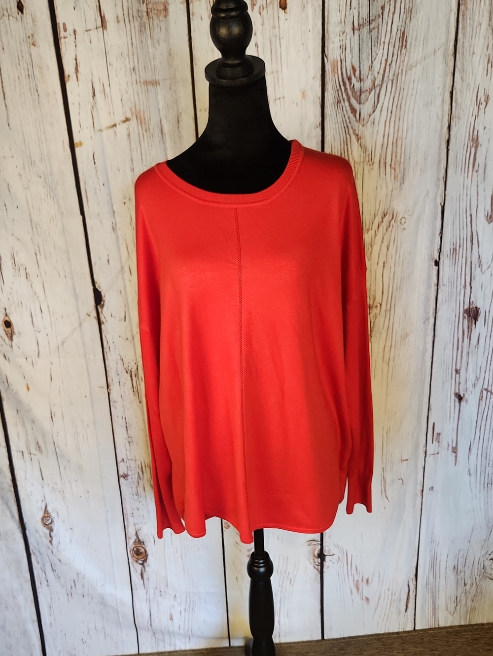 Ellen Tracy Super Soft Red Crewneck Sweater XL